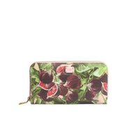 Portofel Continental Dolce & Gabbana Multicolor din Piele Dauphine cu Fermoar În Jur, cu Model de Smochine