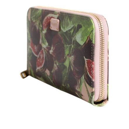 Portofel Continental Dolce & Gabbana Multicolor din Piele Dauphine cu Fermoar În Jur, cu Model de Smochine