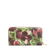 Portofel Continental Dolce & Gabbana Multicolor din Piele Dauphine cu Fermoar În Jur, cu Model de Smochine