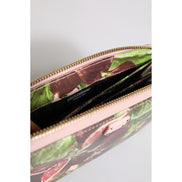 Portofel Continental Dolce & Gabbana Multicolor din Piele Dauphine cu Fermoar În Jur, cu Model de Smochine