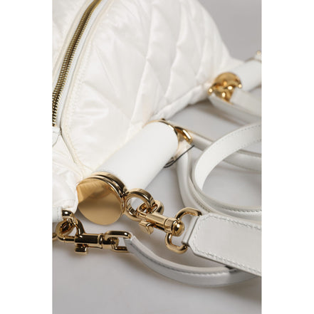 Dolce & Gabbana White Quilted Logo Belt Bag