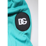 Dolce & Gabbana Green Cotton Hooded Sportswear Vest Sweater