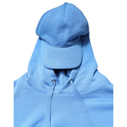 Dolce & Gabbana Blue Cotton Hooded Sportswear Vest Sweater