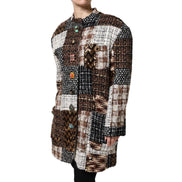 Dolce & Gabbana Multicolor Patchwork Button Down Jacket