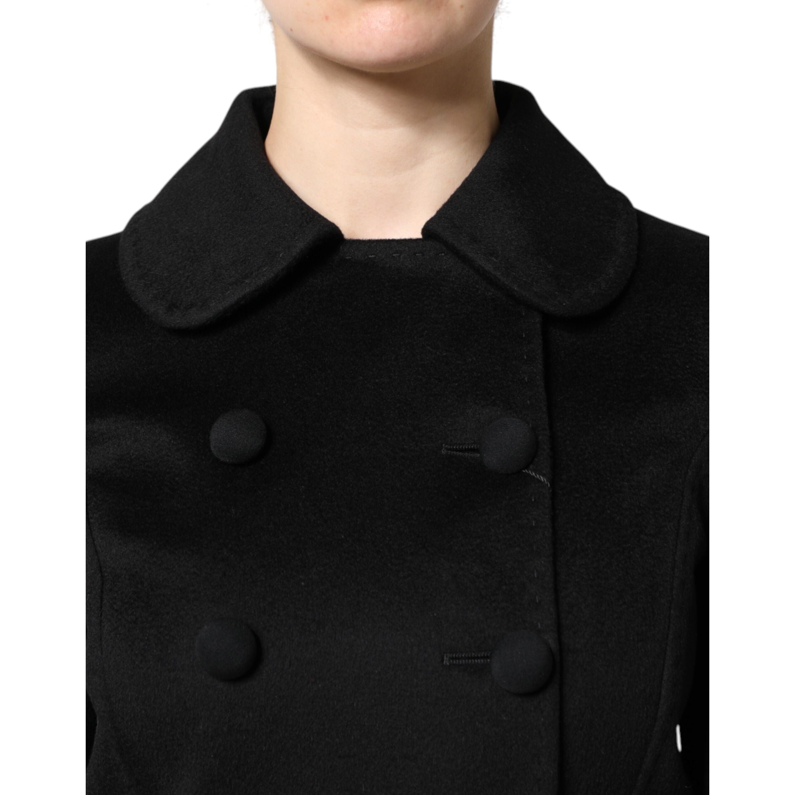 Dolce & Gabbana Black Wool Sartoria Italiano Blazer Jacket