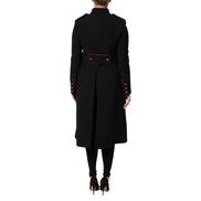 Dolce & Gabbana Black Wool Single Breasted Trench Coat Jacket