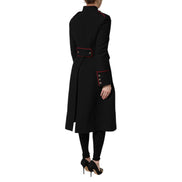 Dolce & Gabbana Black Wool Single Breasted Trench Coat Jacket