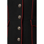 Dolce & Gabbana Black Wool Single Breasted Trench Coat Jacket