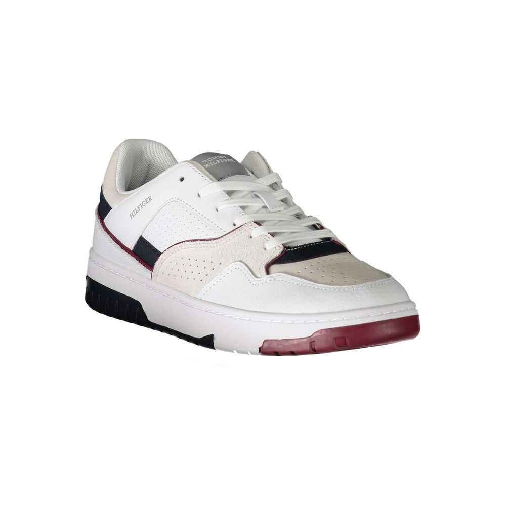 Tommy Hilfiger White Polyurethane Men Sneaker