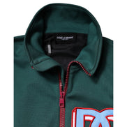 Dolce & Gabbana Multicolor Cotton Logo Full Zip Jacket
