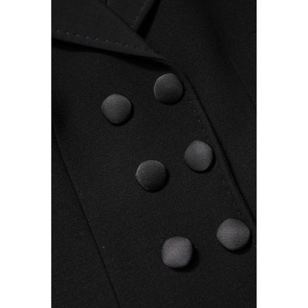 Dolce & Gabbana Black Wool Double Breasted Coat Jacket