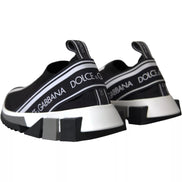 Dolce & Gabbana Black White Slip On Sorrento Sneakers