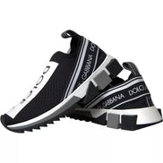 Dolce & Gabbana Black White Slip On Sorrento Sneakers