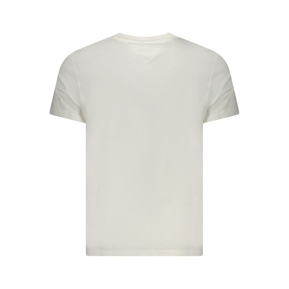 Tommy Hilfiger Tricou Alb din Bumbac pentru Bărbați
