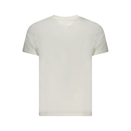 Tommy Hilfiger Tricou Alb din Bumbac pentru Bărbați
