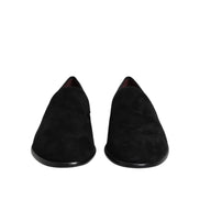 Dolce & Gabbana Black Suede Slip-On Loafers