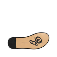 Dolce & Gabbana Papuci negri monocrom din rafie împletită