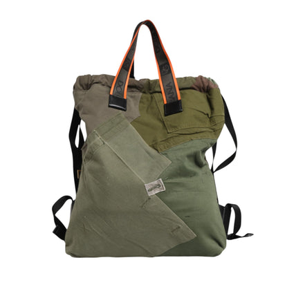 Dolce & Gabbana Military Green Patchwork Backpack