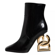 Cizme până la jumătatea gambei Dolce & Gabbana negre Jackie