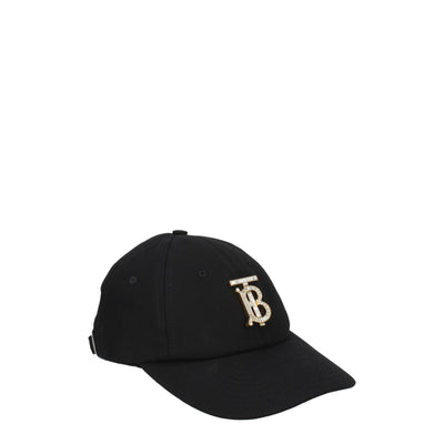 Șapcă Burberry neagră din bumbac (șapcă de baseball)