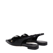 Max Mara Black Leather Ballet Flats