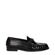 Mocasini slip-on din piele neagră Versace