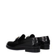 Mocasini slip-on din piele neagră Versace