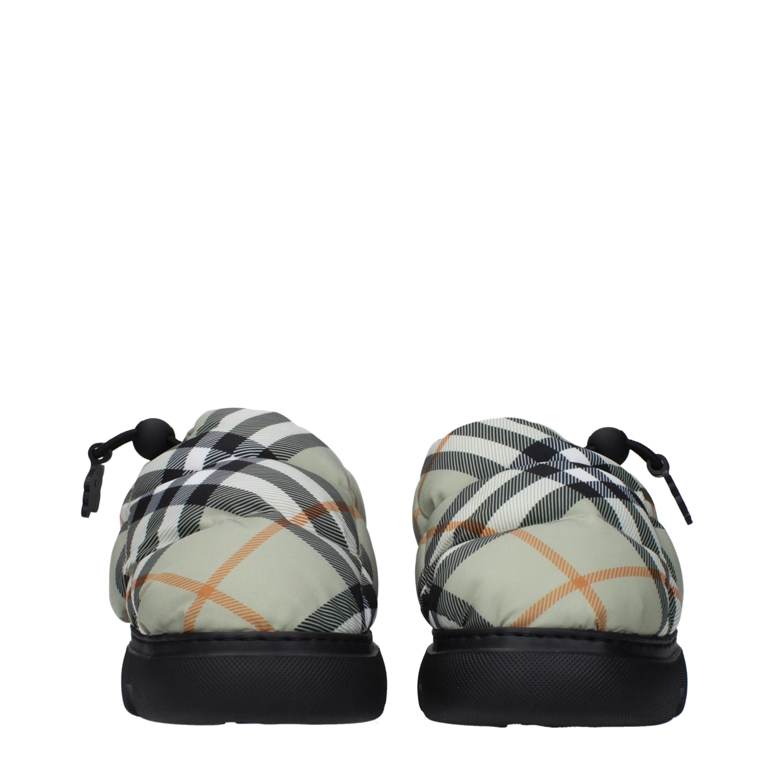 Loafers slip-on din material textil verde Burberry