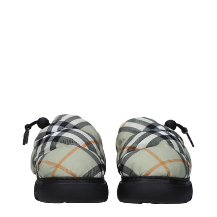 Loafers slip-on din material textil verde Burberry