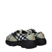 Loafers slip-on din material textil verde Burberry