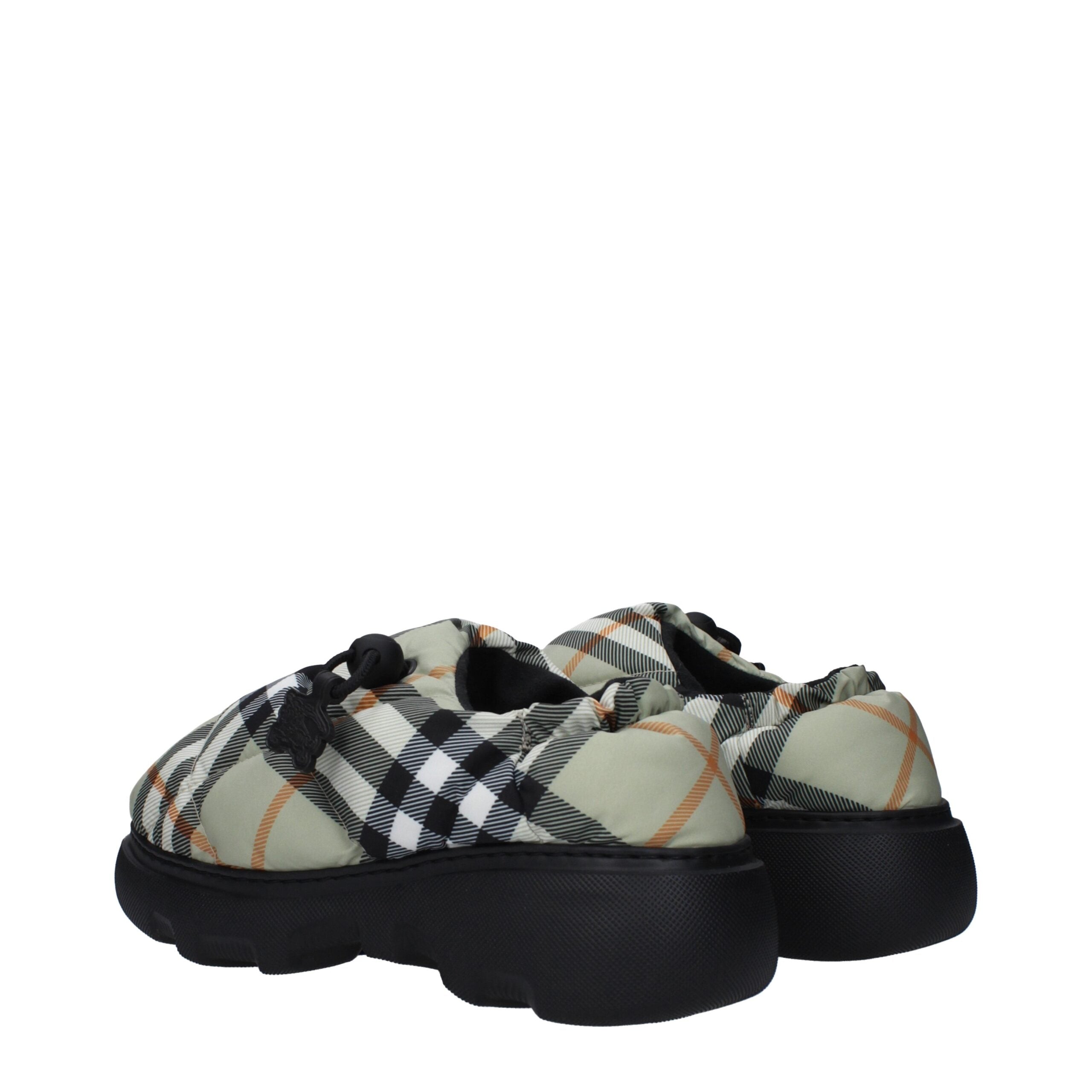 Loafers slip-on din material textil verde Burberry