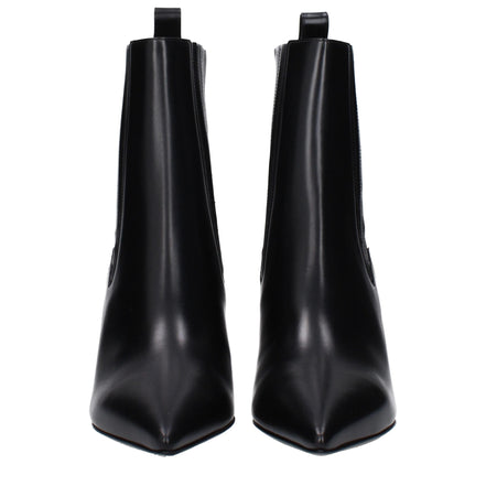 Valentino Garavani Black Leather Ankle Boots