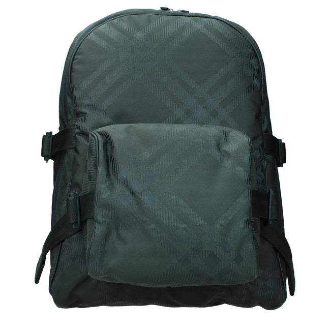 Rucsac Burberry verde din material textil