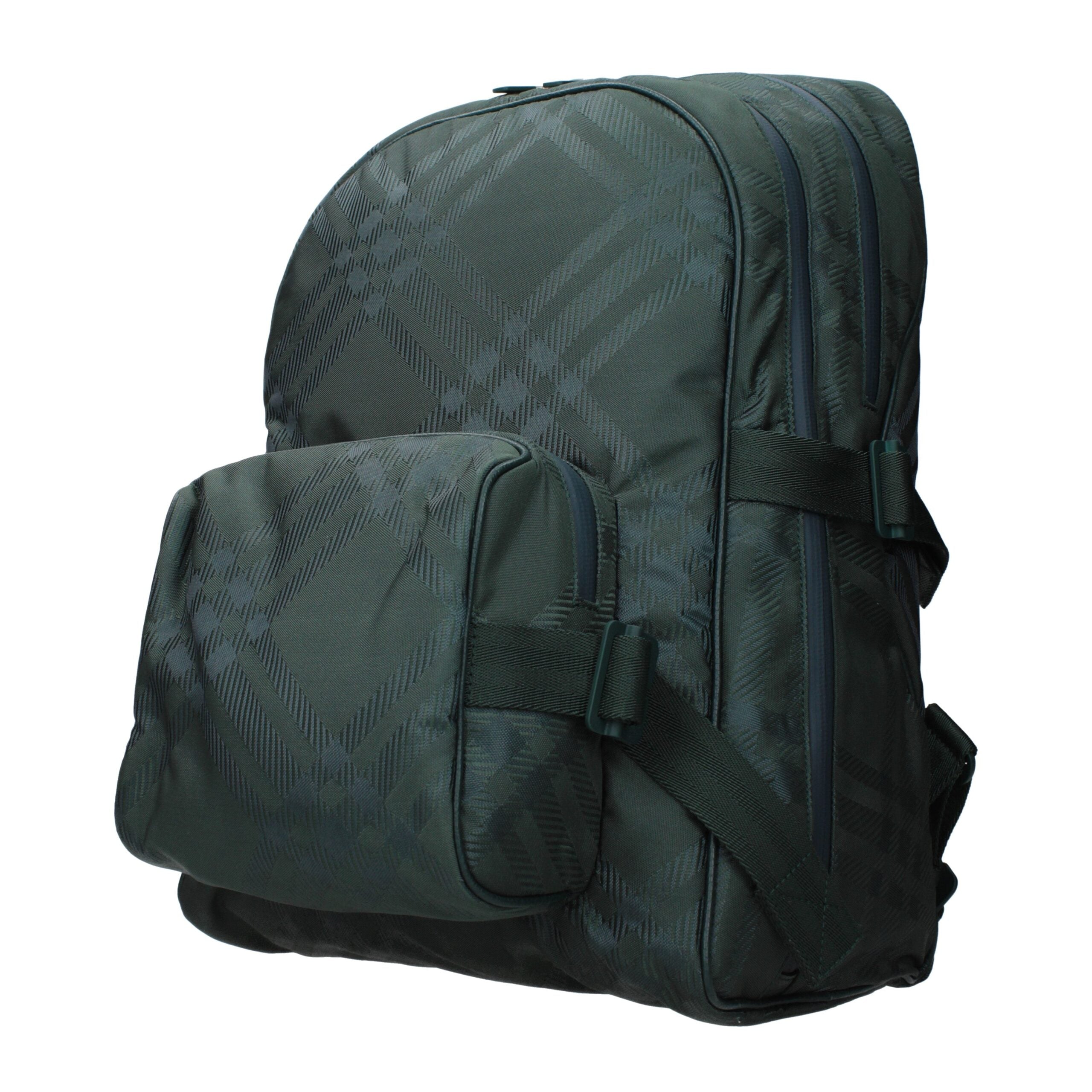 Rucsac Burberry verde din material textil