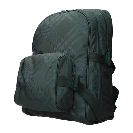 Rucsac Burberry verde din material textil