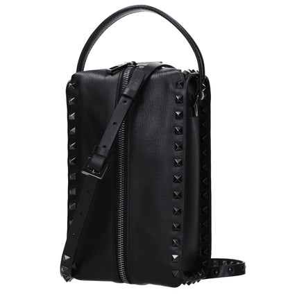 Valentino Garavani Black Leather Clutch Bag