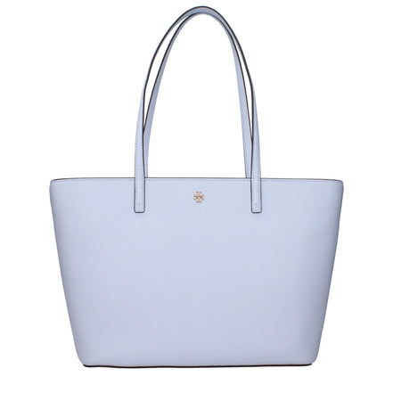 Tory Burch Geantă de umăr din piele albastru deschis