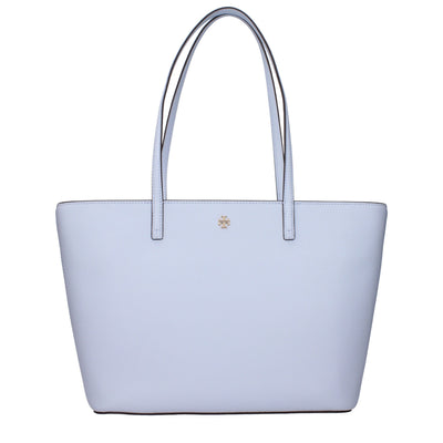 Tory Burch Geantă de umăr din piele albastru deschis