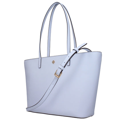 Tory Burch Geantă de umăr din piele albastru deschis