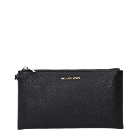 Geantă plic Michael Kors din piele neagră
