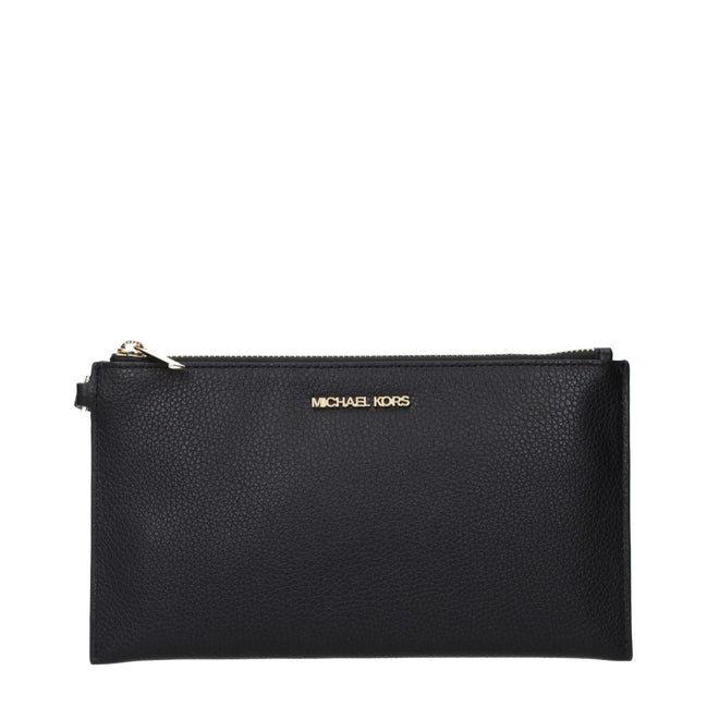 Geantă plic Michael Kors din piele neagră