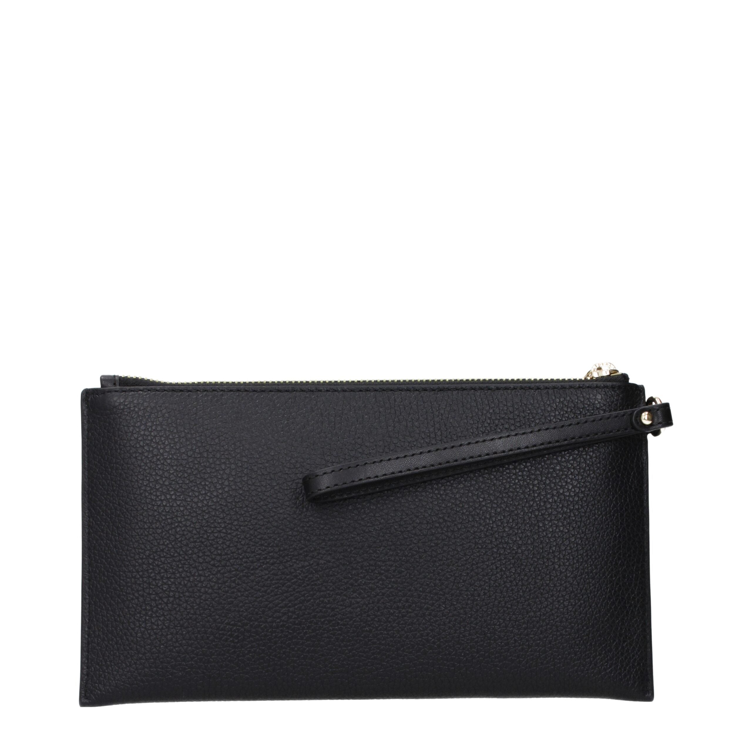 Geantă plic Michael Kors din piele neagră