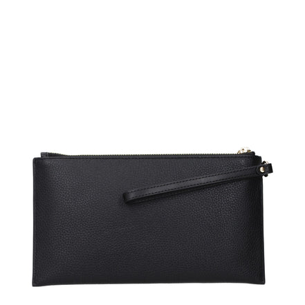 Geantă plic Michael Kors din piele neagră
