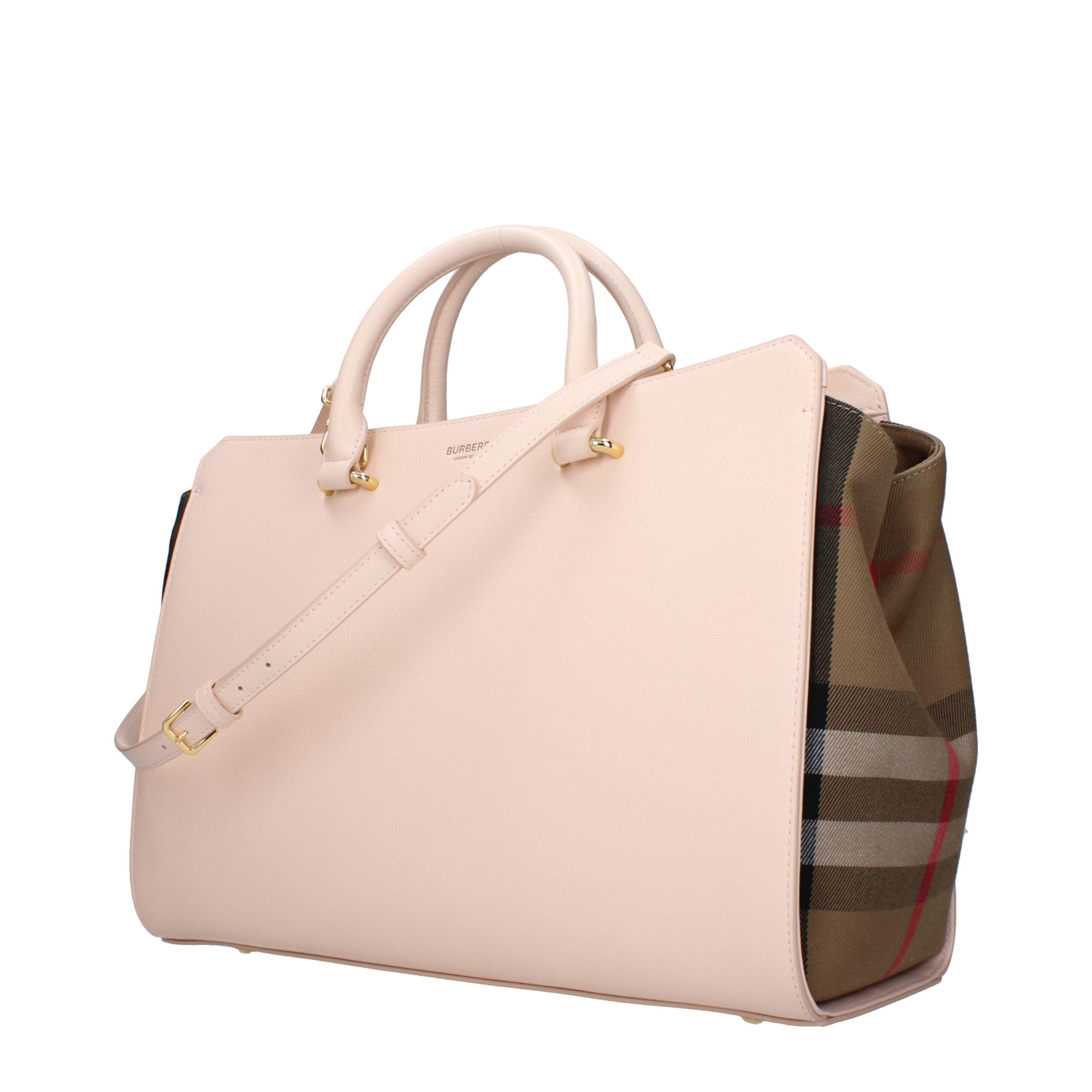 Geantă de mână Burberry din piele roz