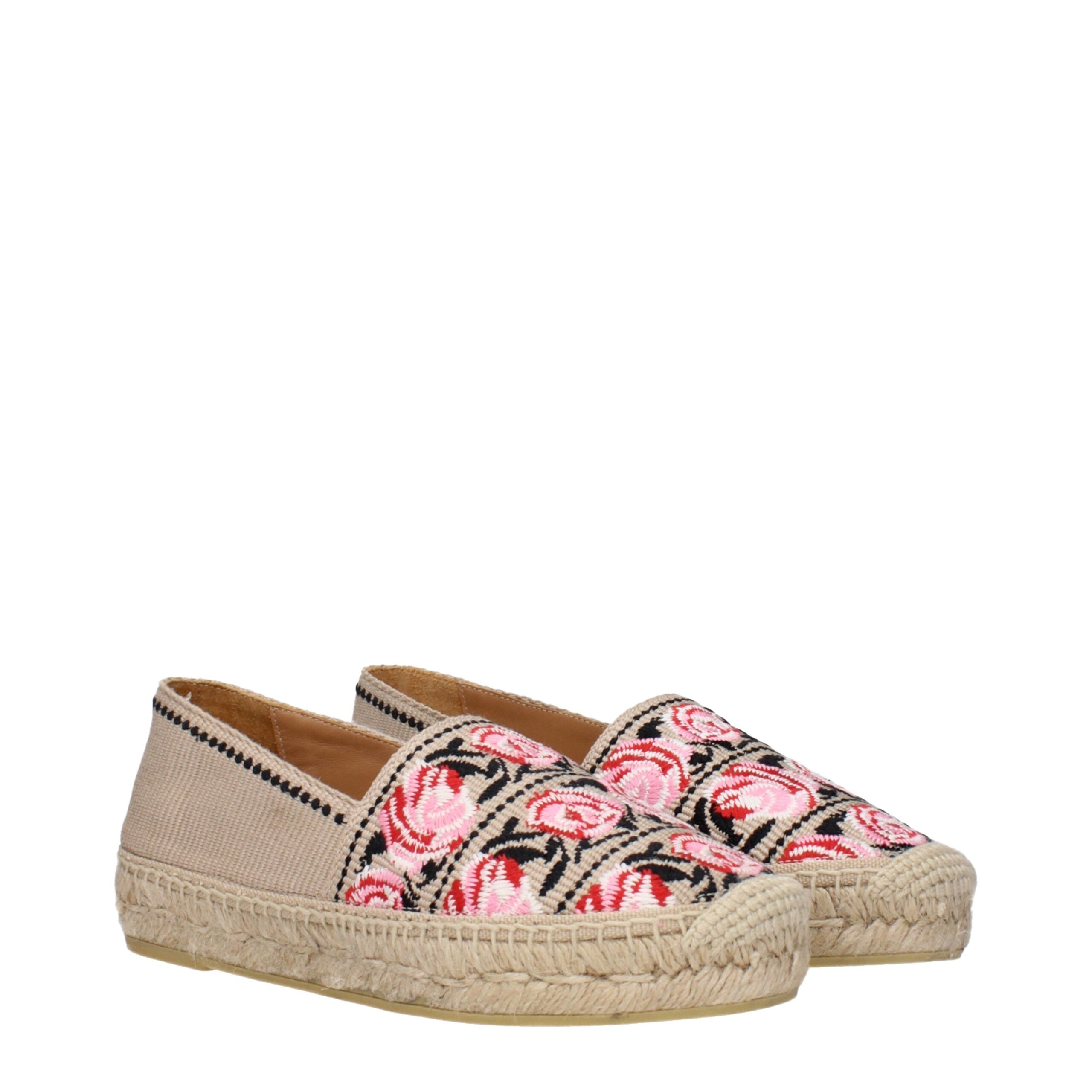 Espadrile Prada bej din material textil