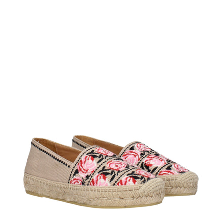 Espadrile Prada bej din material textil