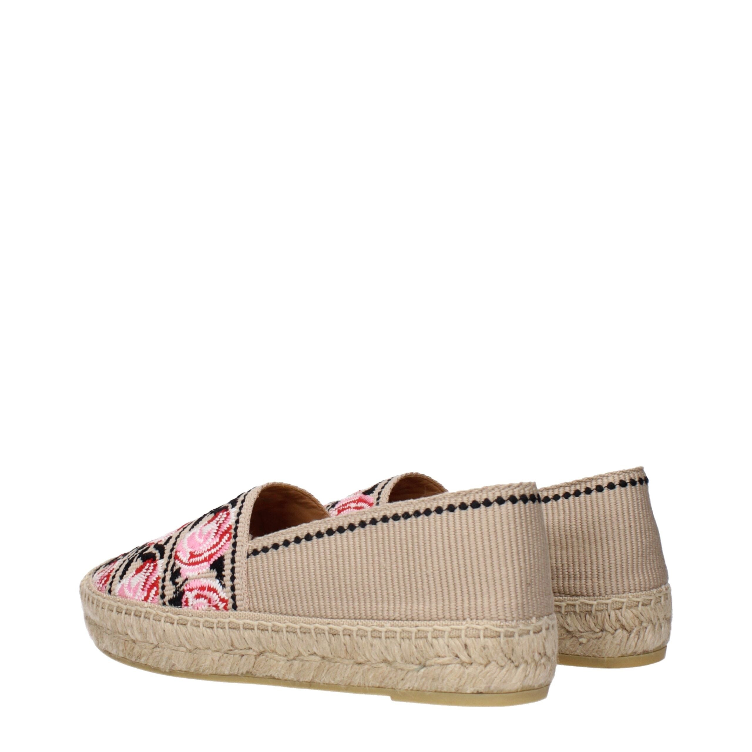 Espadrile Prada bej din material textil