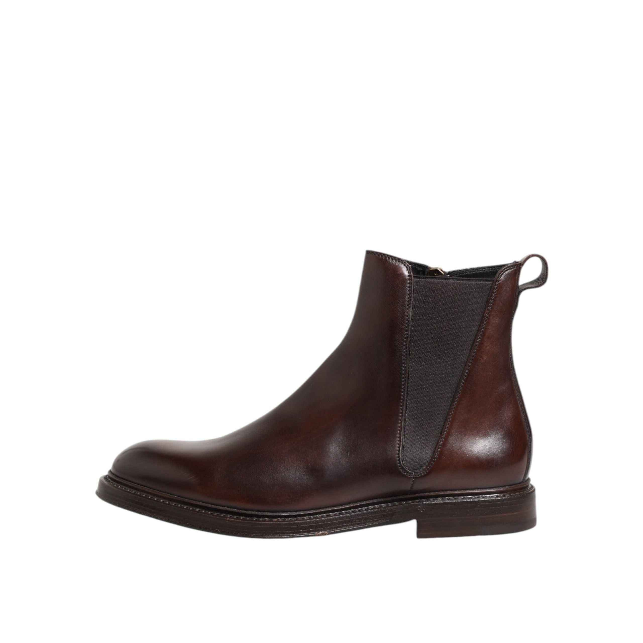 Dolce & Gabbana Brown Chelsea Mid Calf Boots