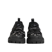 Dolce & Gabbana Black Low Top Lace Up Trekking Sneakers