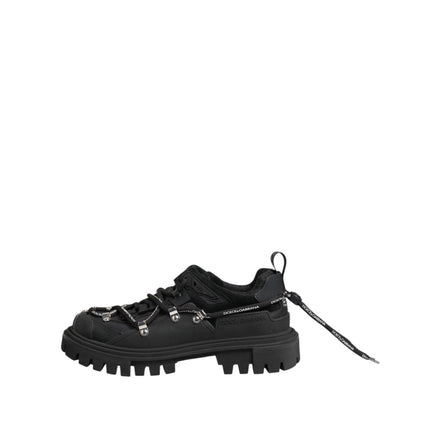 Dolce & Gabbana Black Low Top Lace Up Trekking Sneakers